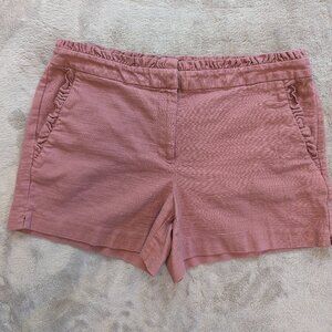 Loft | Ruffled 4" Shorts, Mauve SZ 8